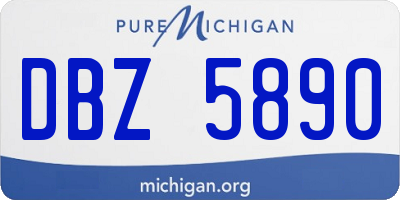 MI license plate DBZ5890