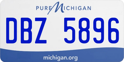 MI license plate DBZ5896