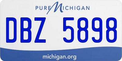 MI license plate DBZ5898