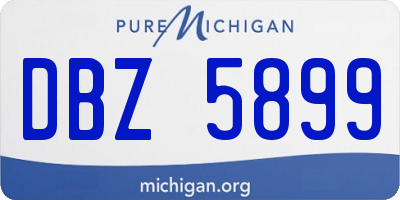 MI license plate DBZ5899