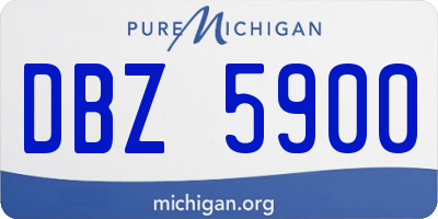 MI license plate DBZ5900