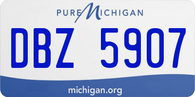 MI license plate DBZ5907