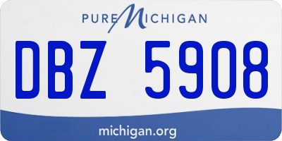 MI license plate DBZ5908