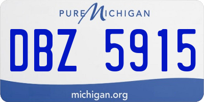 MI license plate DBZ5915