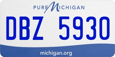 MI license plate DBZ5930