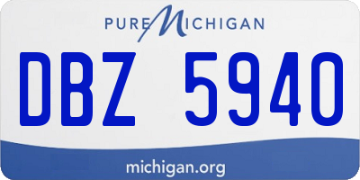 MI license plate DBZ5940