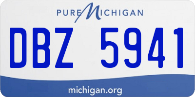 MI license plate DBZ5941