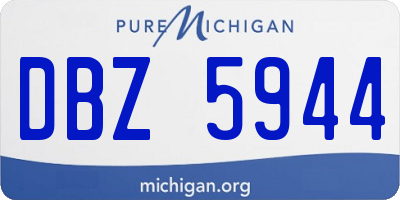 MI license plate DBZ5944