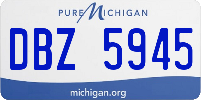 MI license plate DBZ5945