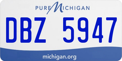 MI license plate DBZ5947