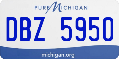 MI license plate DBZ5950