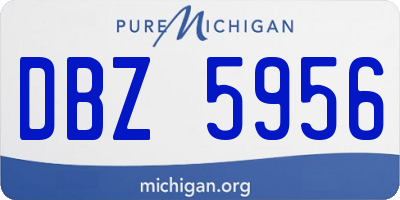 MI license plate DBZ5956