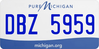 MI license plate DBZ5959