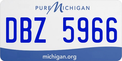 MI license plate DBZ5966