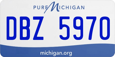 MI license plate DBZ5970