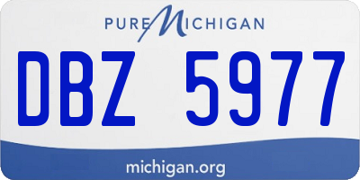 MI license plate DBZ5977