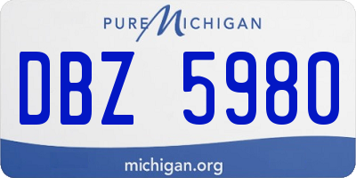 MI license plate DBZ5980