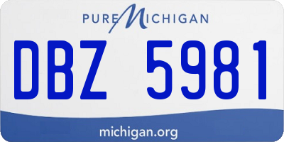 MI license plate DBZ5981