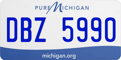 MI license plate DBZ5990