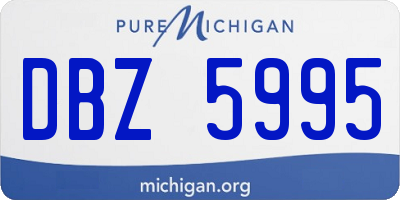 MI license plate DBZ5995