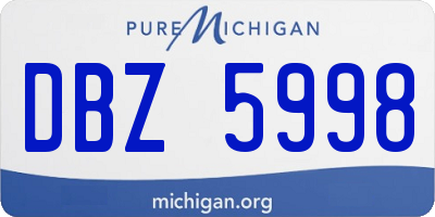 MI license plate DBZ5998