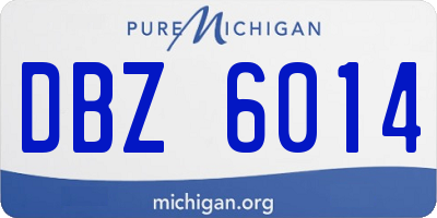 MI license plate DBZ6014
