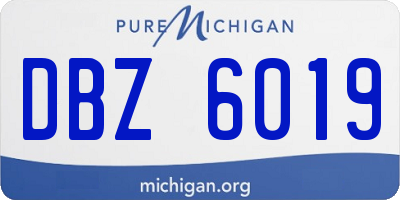 MI license plate DBZ6019