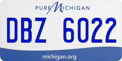 MI license plate DBZ6022