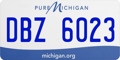 MI license plate DBZ6023