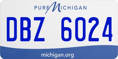 MI license plate DBZ6024