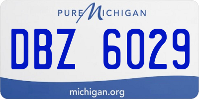 MI license plate DBZ6029