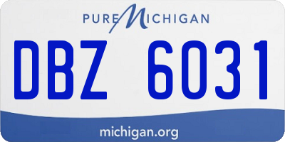 MI license plate DBZ6031