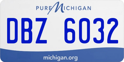 MI license plate DBZ6032