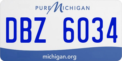MI license plate DBZ6034