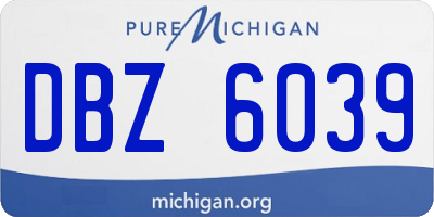 MI license plate DBZ6039