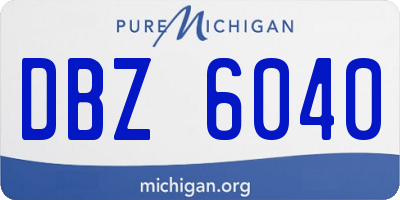MI license plate DBZ6040