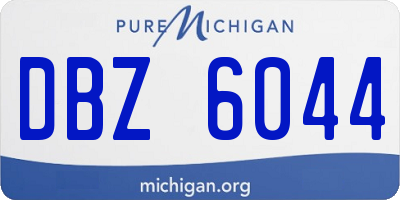 MI license plate DBZ6044