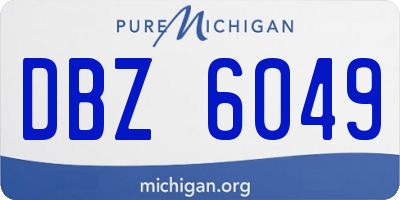 MI license plate DBZ6049