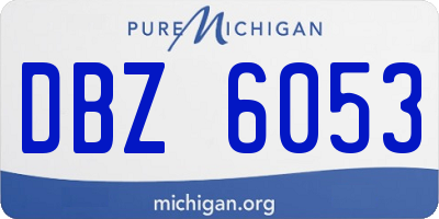 MI license plate DBZ6053