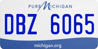MI license plate DBZ6065