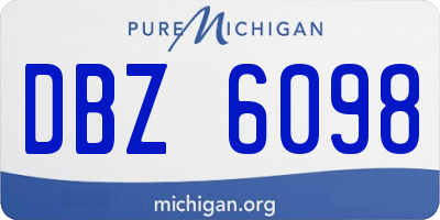 MI license plate DBZ6098