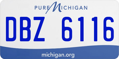 MI license plate DBZ6116