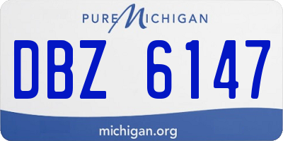 MI license plate DBZ6147