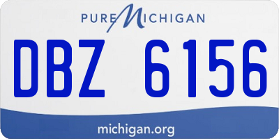 MI license plate DBZ6156