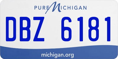 MI license plate DBZ6181