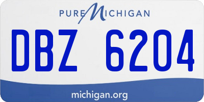 MI license plate DBZ6204