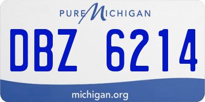 MI license plate DBZ6214