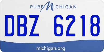 MI license plate DBZ6218