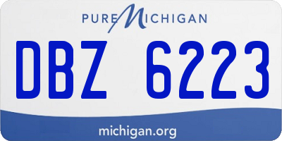 MI license plate DBZ6223