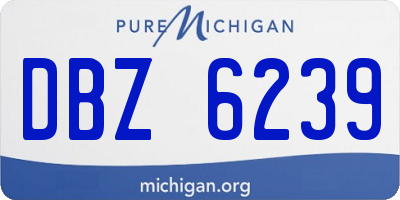 MI license plate DBZ6239